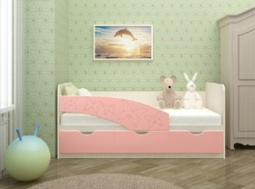 Кровать Бабочки 1,6м (Розовый металлик) в Новокузнецке - novokuzneck.katalogmebeli.com | фото