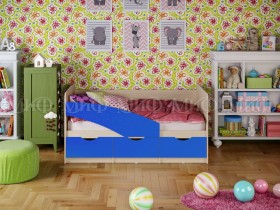 Кровать Бабочки 2,0м (Синий матовый) в Новокузнецке - novokuzneck.katalogmebeli.com | фото