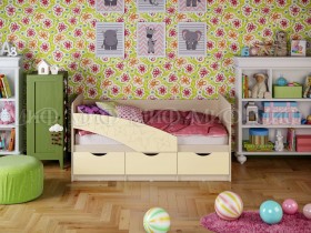 Кровать Бабочки 2,0м (Ваниль матовый) в Новокузнецке - novokuzneck.katalogmebeli.com | фото